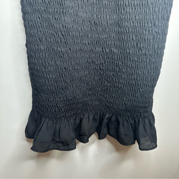 NWT Krisa Revolve Smocked Tank Mini Dress Black Size Large - Picture 5 of 8